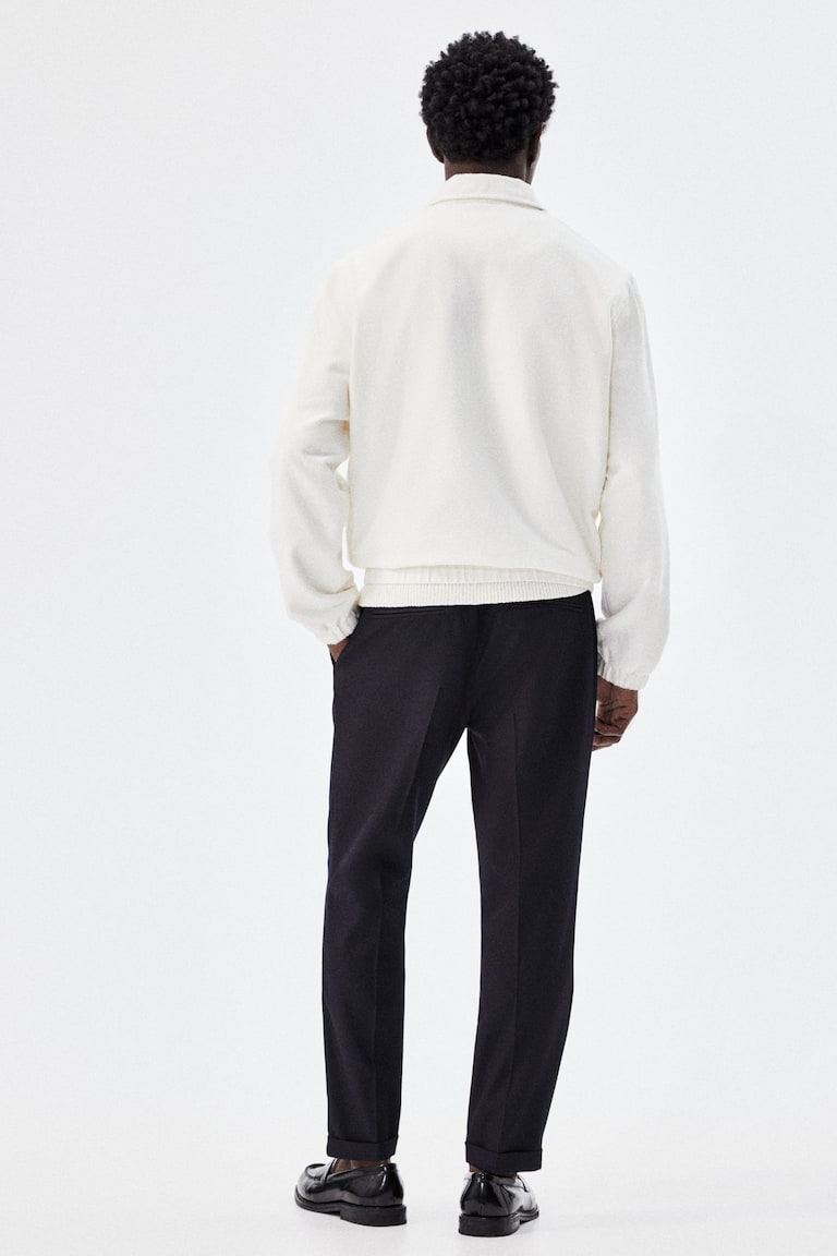 H&M Pantaloni In Twill Slim Fit - Beige Chiaro - UOMO
