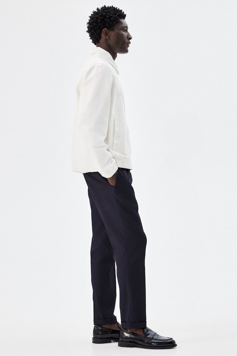 H&M Pantaloni In Twill Slim Fit - Blu Navy - UOMO