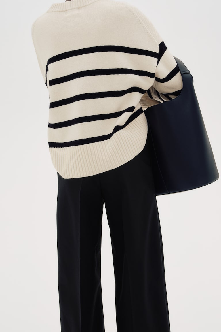 H&M Pantaloni Sartoriali Ampi - Beige - DONNA