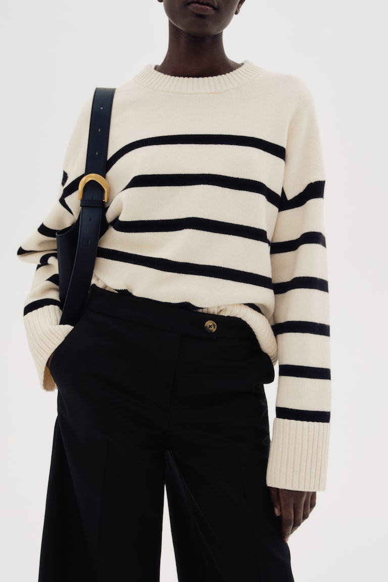 H&M Pantaloni Sartoriali Ampi - Blu Navy - DONNA