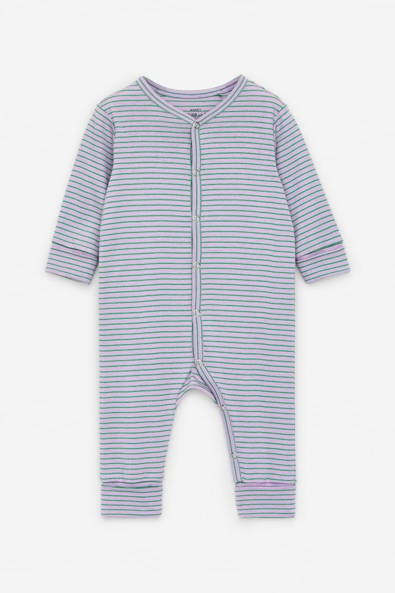 H&M Pigiama in cotone - Bianco sporco/Nero - BAMBINO