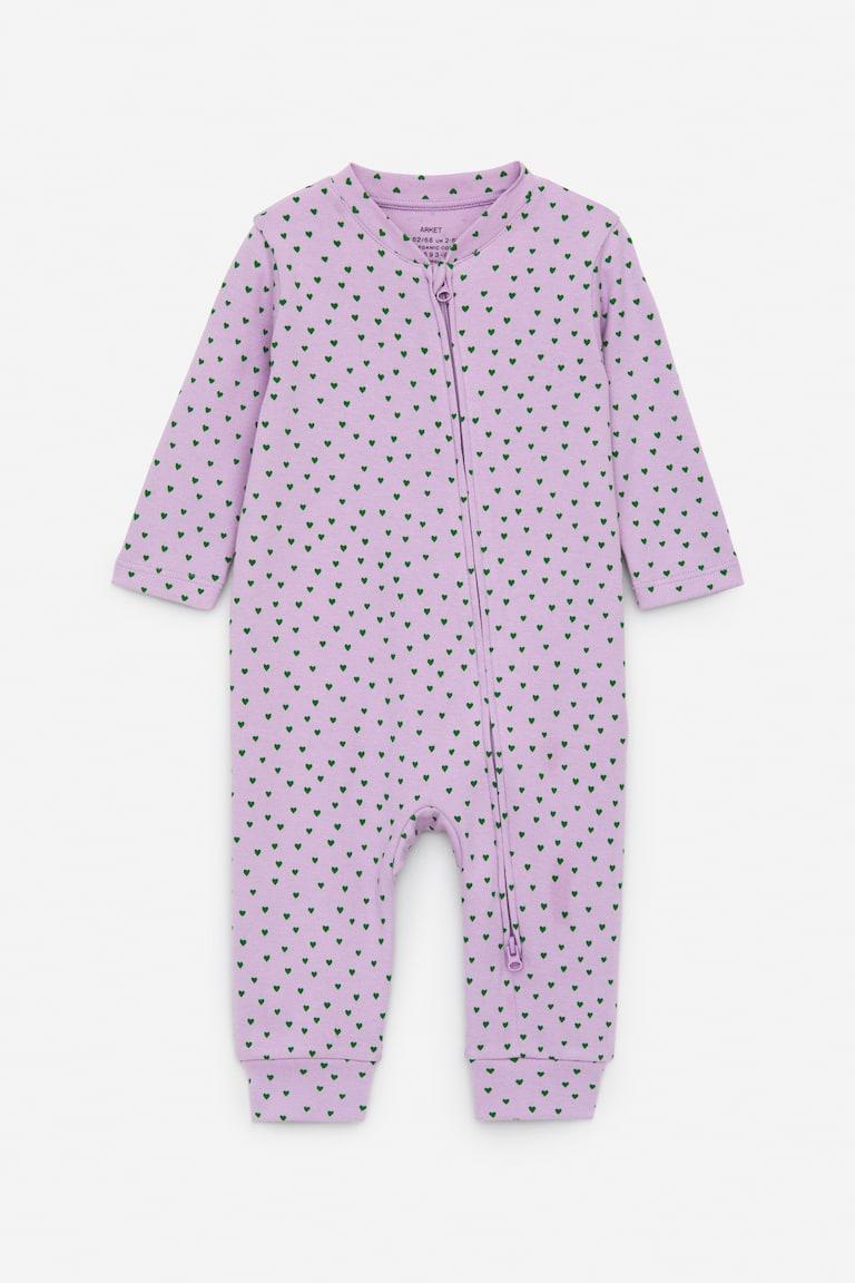 H&M Pigiama Intero - Azzurro/Pois Verdi - BAMBINO