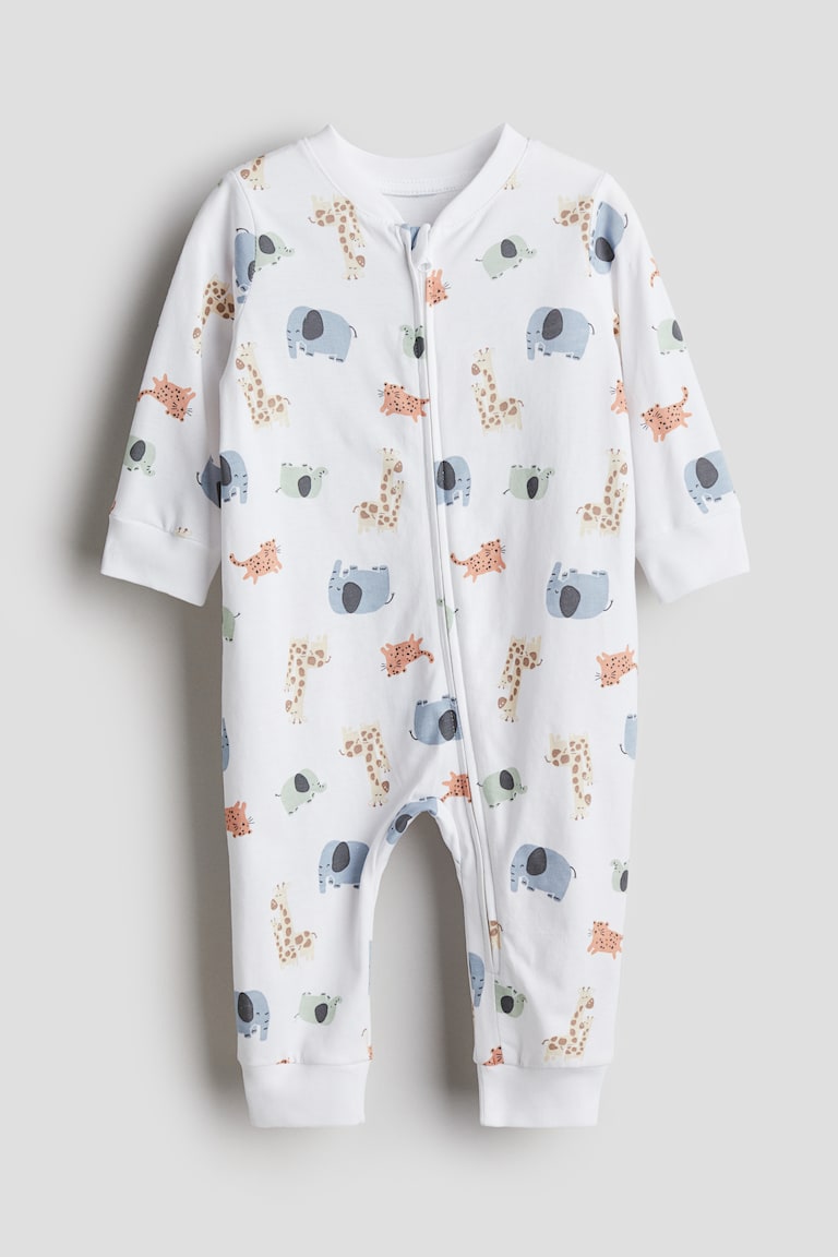 H&M Pigiamino intero fantasia - Bianco/orsi - BAMBINO