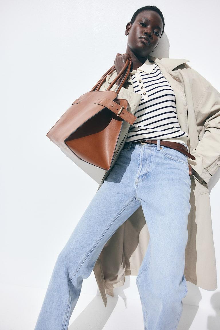 H&M Polo In Maglia Sottile - Rosso - DONNA