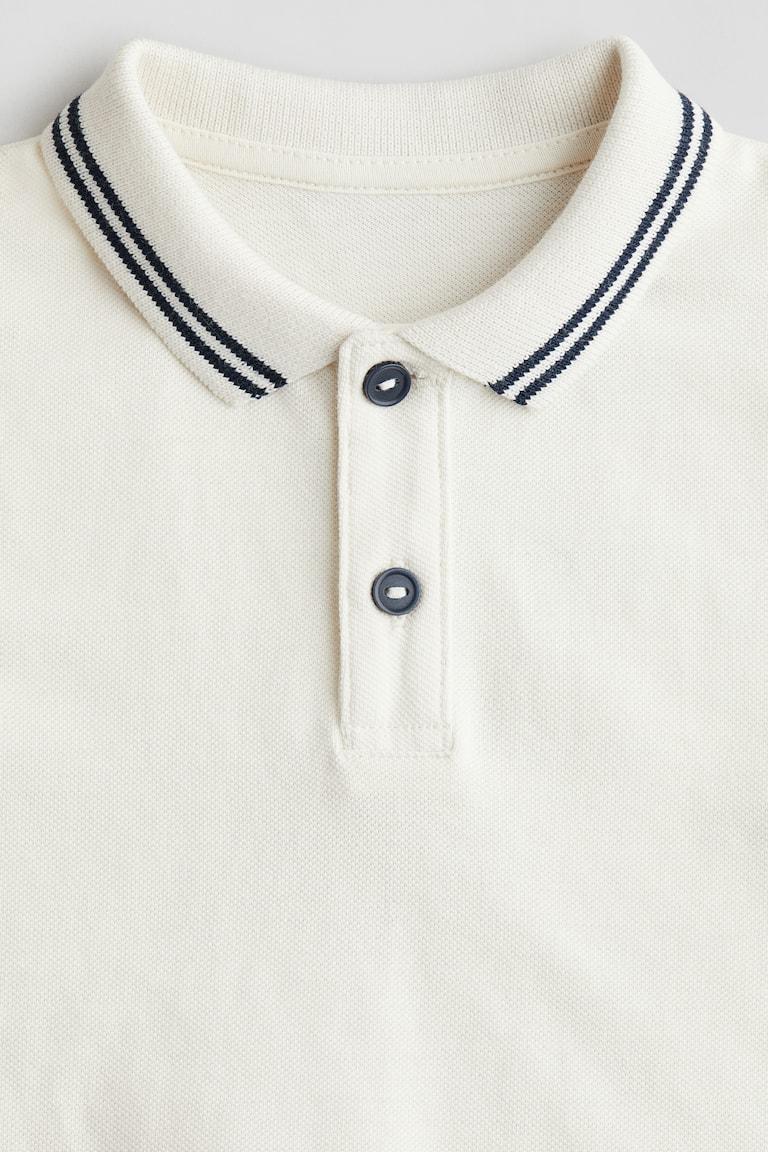 H&M Polo In Piqué Di Cotone - Blu Navy/cani - BAMBINO