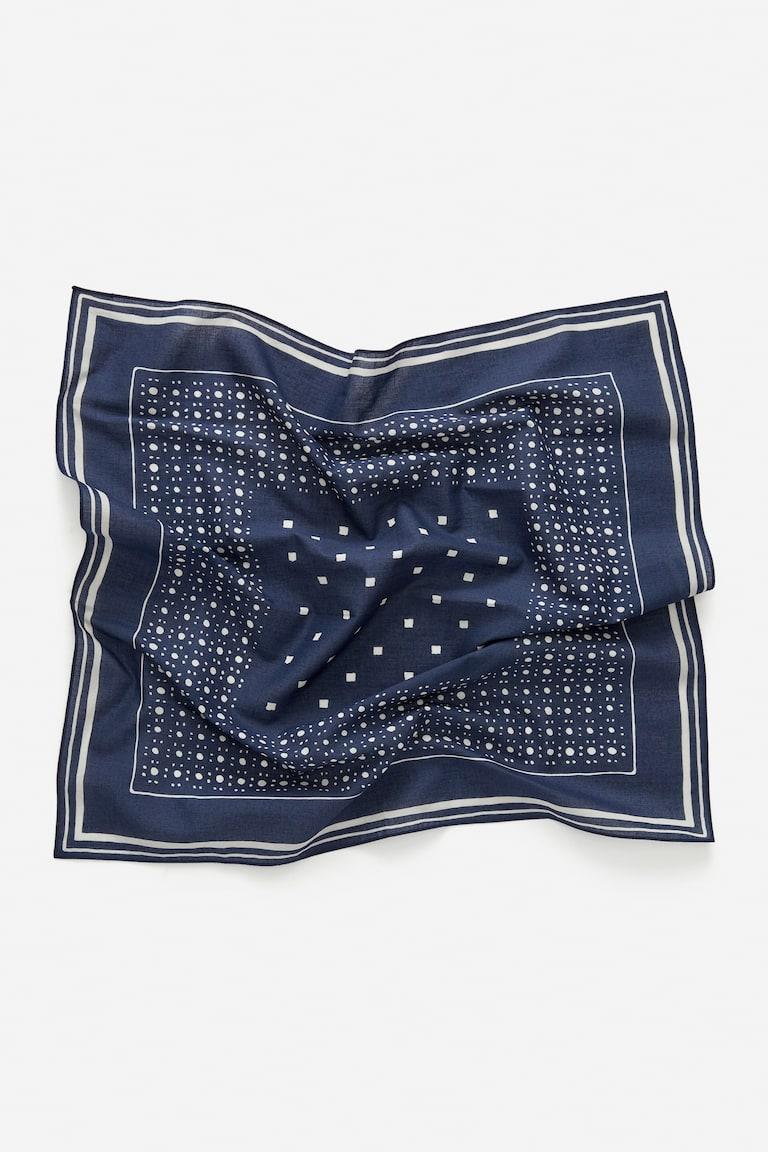 H&M Printed Scarf - Blu - DONNA