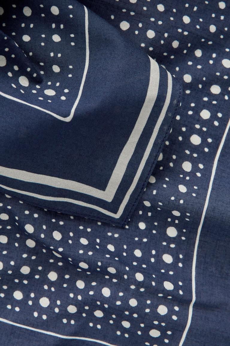 H&M Printed Scarf - Blu - DONNA