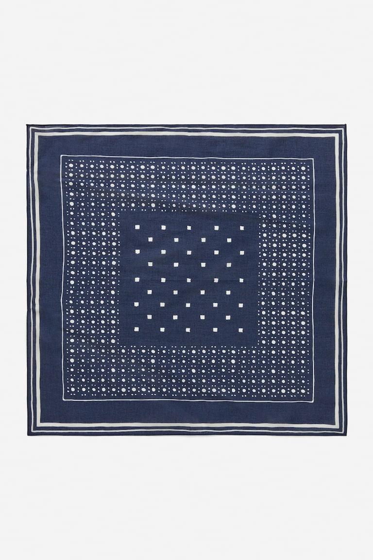 H&M Printed Scarf - Blu - DONNA