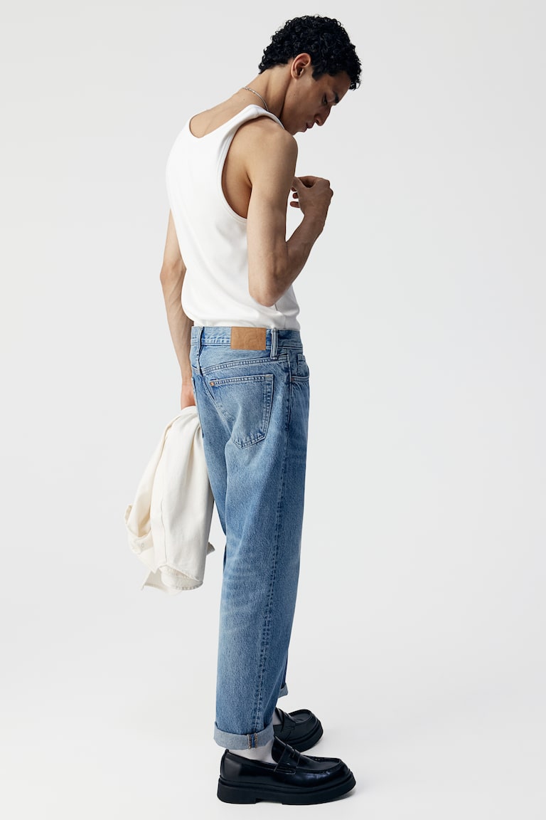 H&M Relaxed Jeans - Crema - UOMO