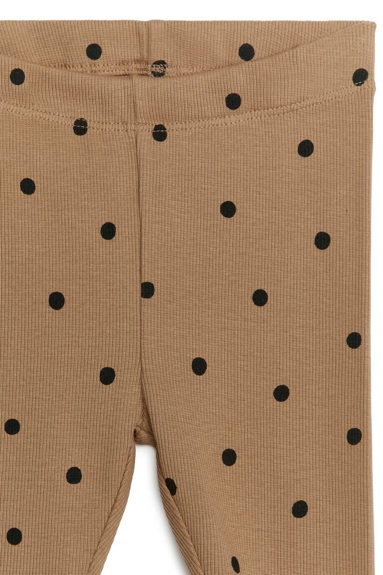 H&M Ribbed Leggings - Lilla/Verde - BAMBINO