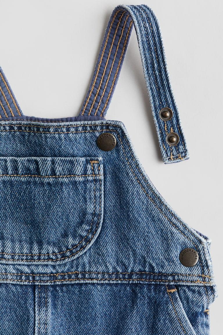 H&M Salopette In Denim - Blu Denim - BAMBINO