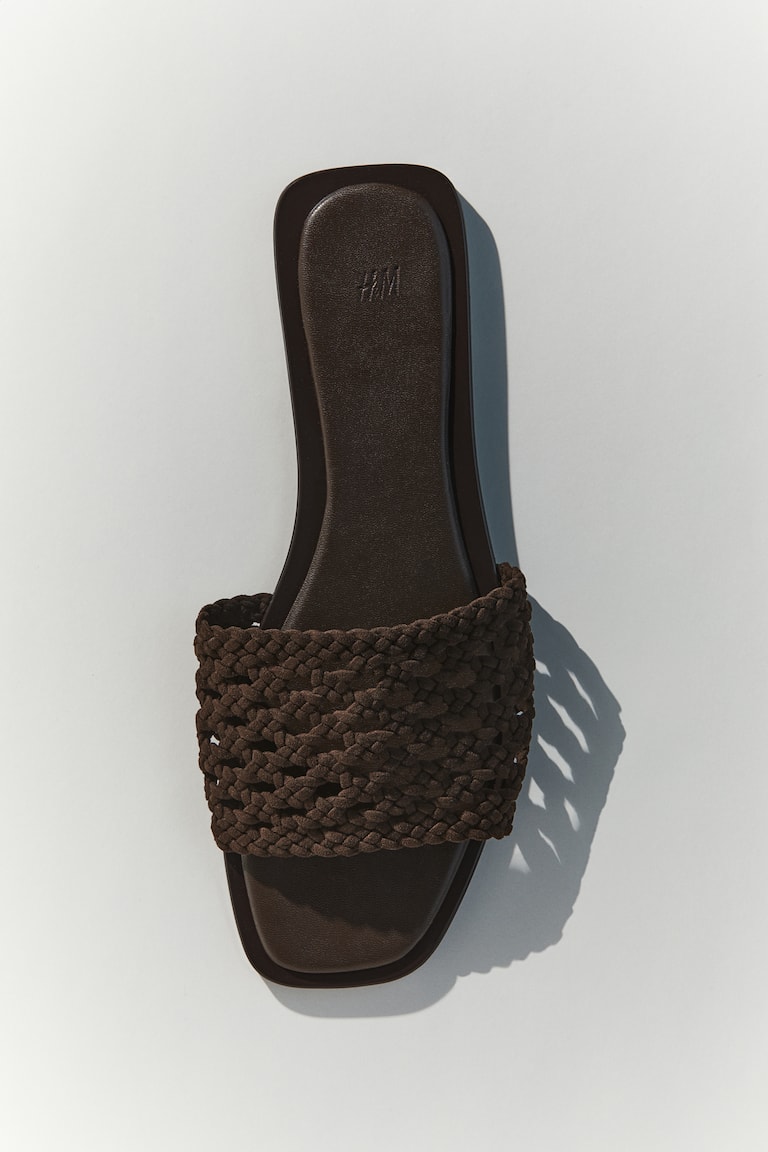 H&M Sandali intrecciati - Marrone scuro - DONNA
