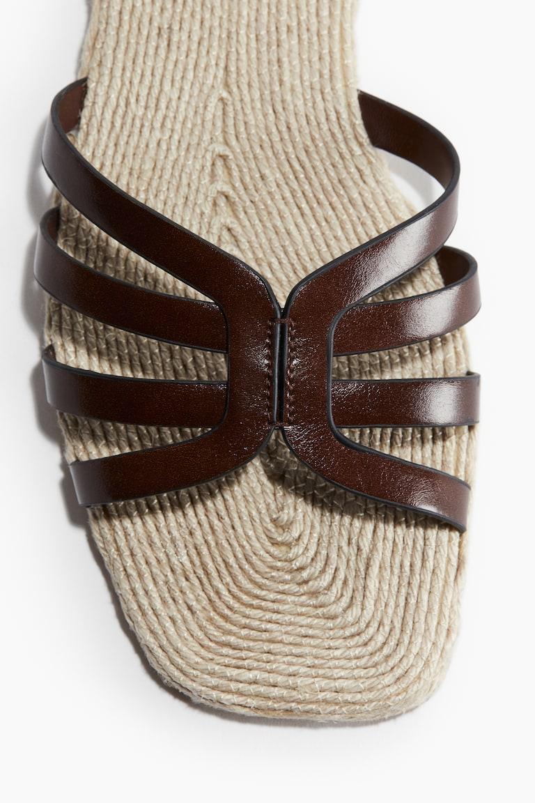 H&M Sandali Tipo Espadrillas - Marrone Scuro - DONNA