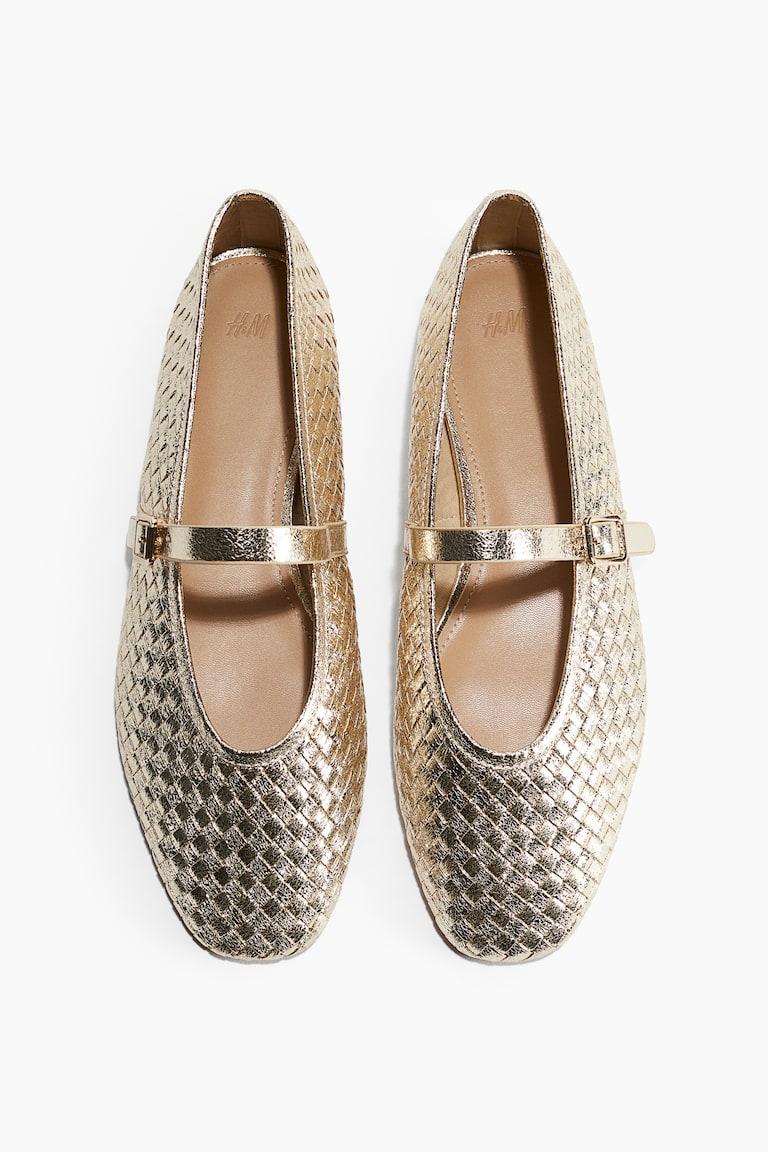 H&M Scarpe Mary Jane Intrecciate - Dorato - DONNA