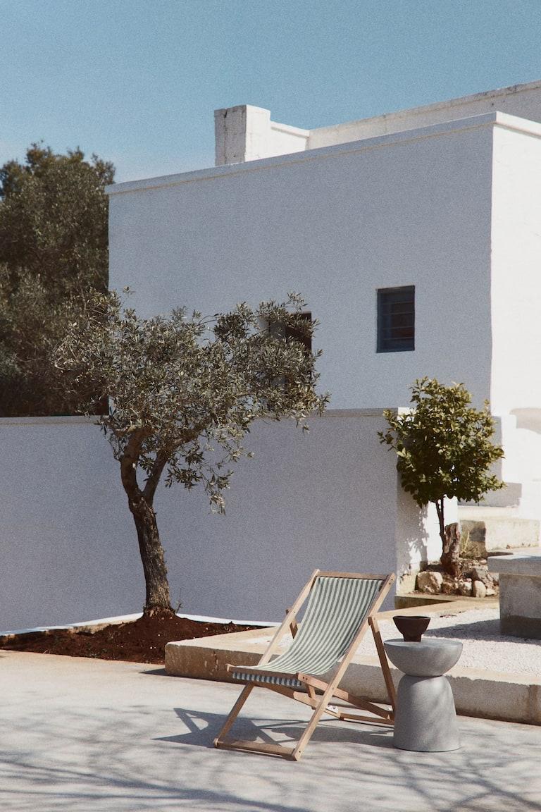 H&M Sdraio in legno - Verde/righe - HOME