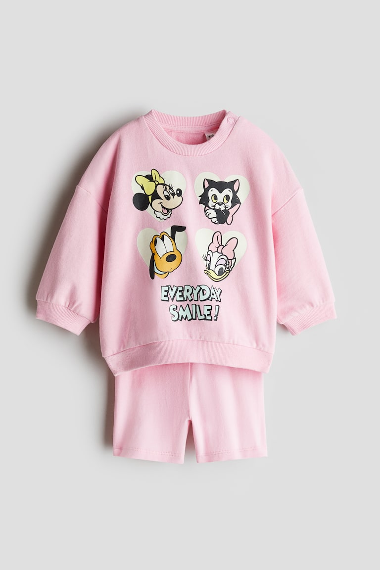 H&M Set 2 pezzi con stampa - Rosa/Minni - BAMBINO