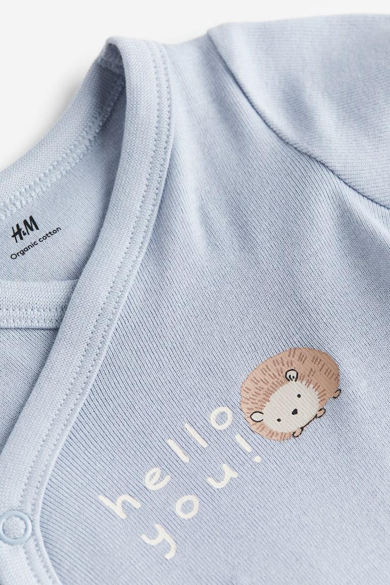 H&M Set 2 Pezzi In Cotone - Bianco/orsetto - BAMBINO