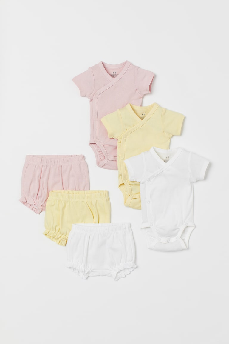 H&M Set 6 pezzi in jersey - Turchese/barche - BAMBINO