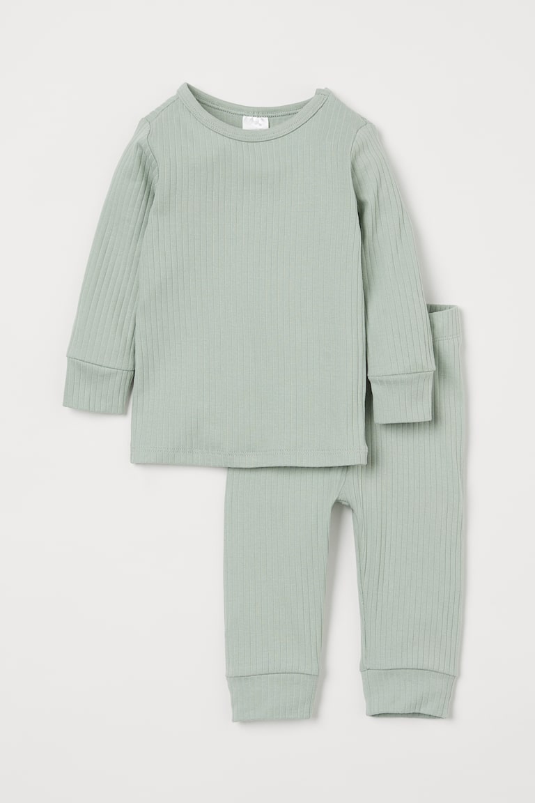 H&M Set in cotone a coste - Beige chiaro - BAMBINO