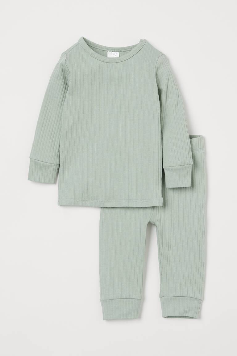 H&M Set in cotone a coste - Rosa - BAMBINO