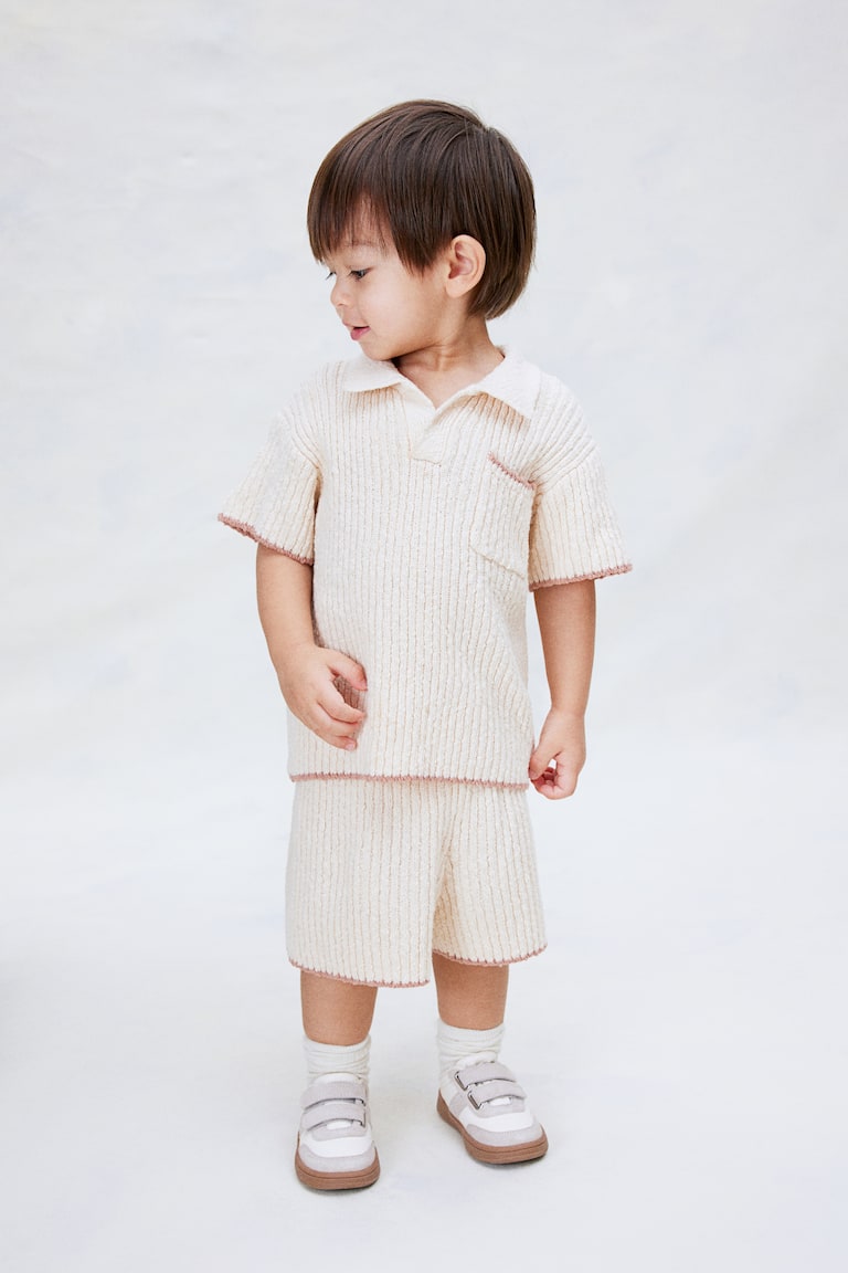 H&M Set in maglia bouclé 2 pezzi - Beige - BAMBINO