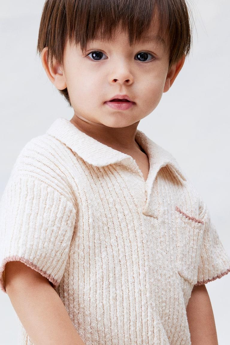 H&M Set In Maglia Bouclé 2 Pezzi - Crema - BAMBINO
