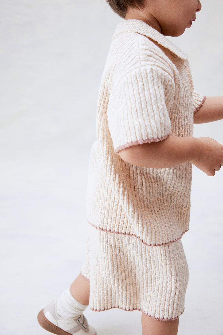 H&M Set In Maglia Bouclé 2 Pezzi - Crema - BAMBINO