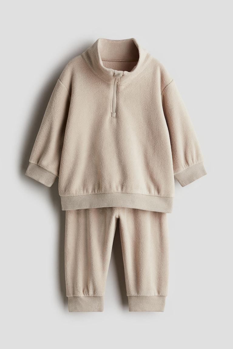 H&M Set in pile 2 pezzi - Beige - BAMBINO