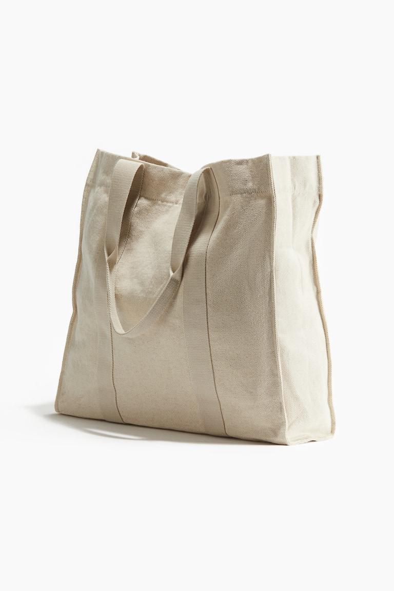 H&M Shopper In Tela - Bianco Naturale - UOMO