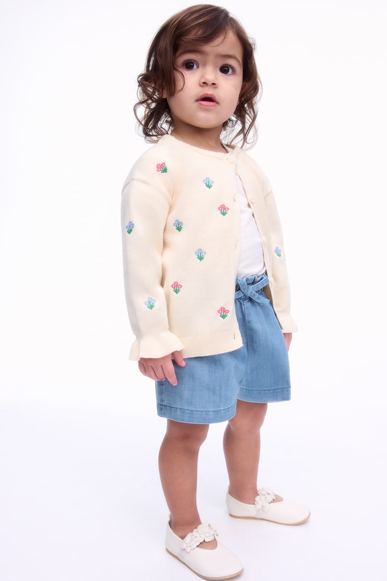 H&M Shorts con vita a sacchetto - Blu denim - BAMBINO