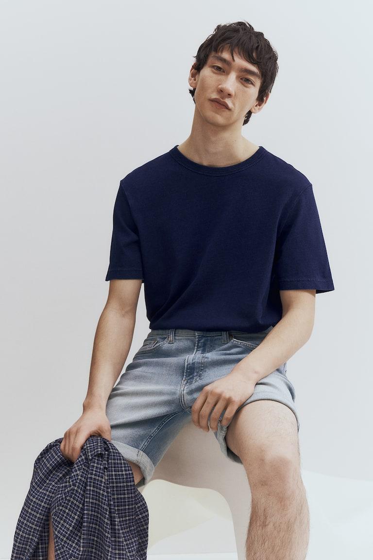 H&M Shorts In Denim Slim - Blu Denim - UOMO