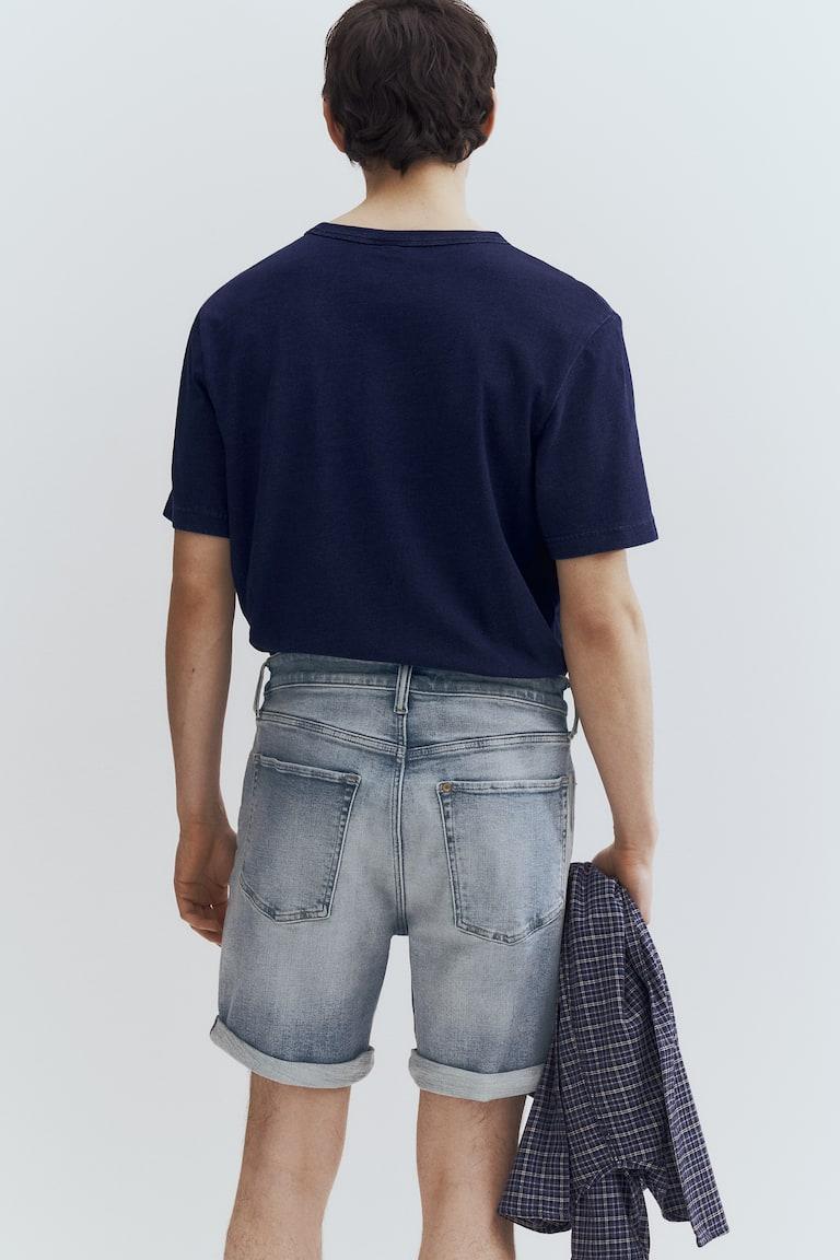 H&M Shorts In Denim Slim - Nero - UOMO