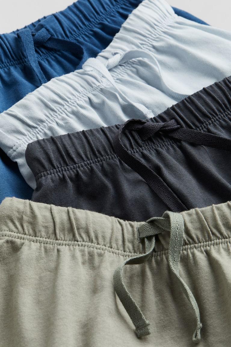 H&M Shorts In Jersey 4 Pz - Verde Chiaro/blu - BAMBINO