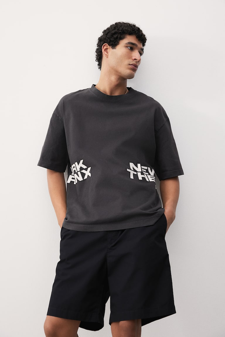 H&M Shorts In Tela Regular Fit - Nero - UOMO