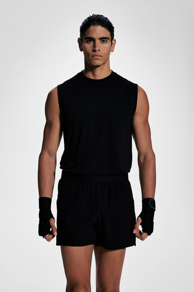 H&M Shorts sportivi corti con DryMove™ - Nero - UOMO