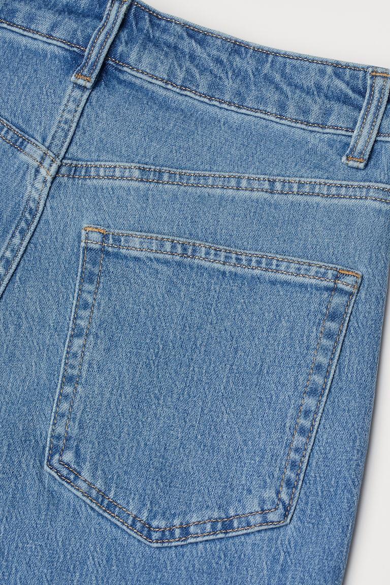 H&M Slim Mom High Ankle Jeans - Blu Denim - DONNA