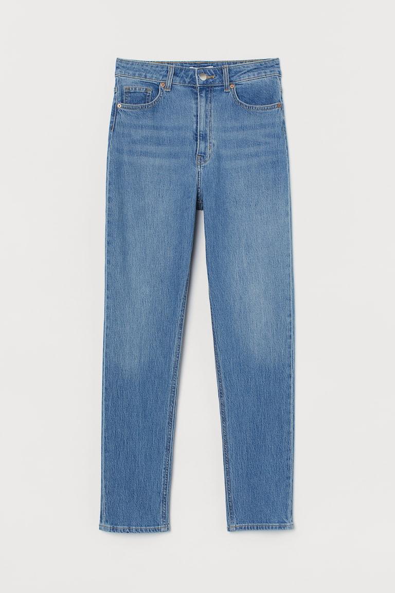 H&M Slim Mom High Ankle Jeans - Blu denim - DONNA