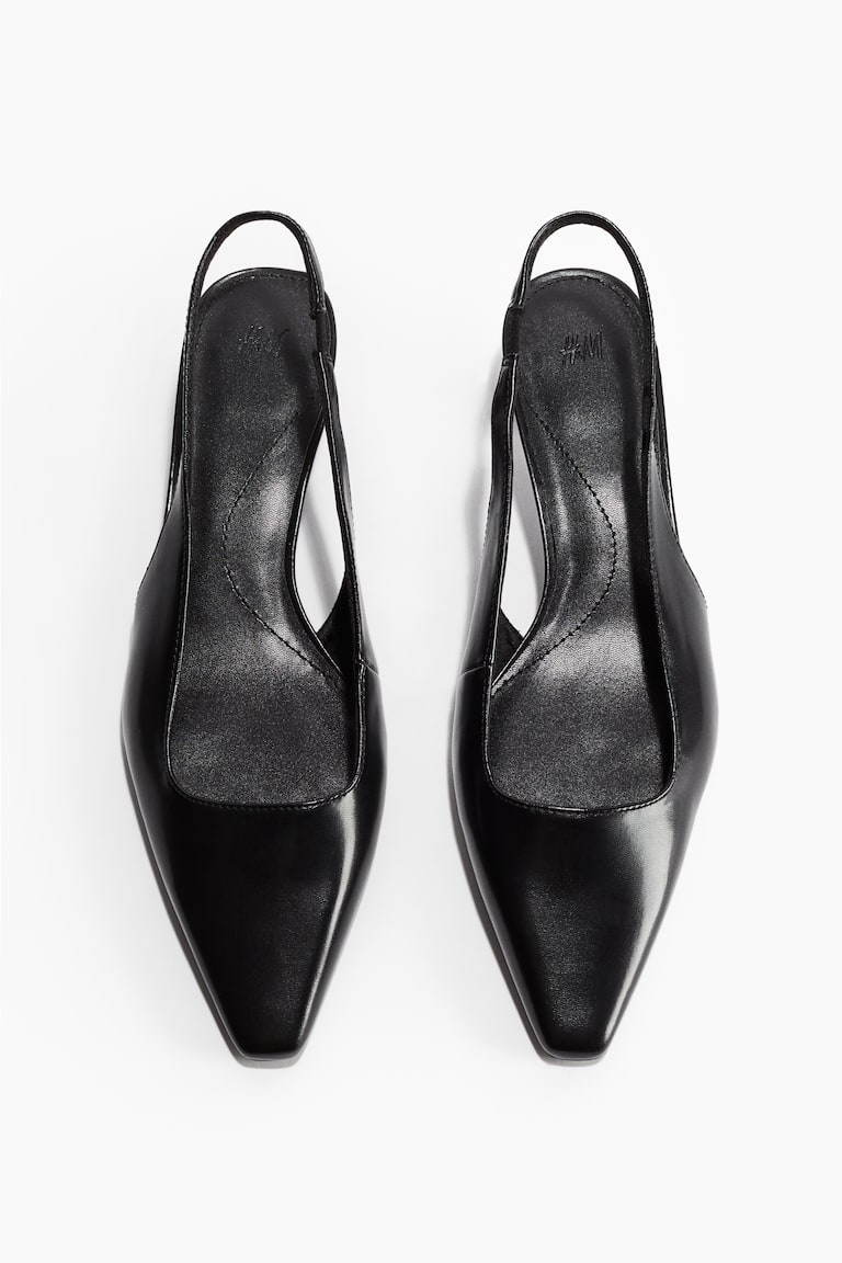 H&M Slingback A Punta - Nero/costine - DONNA