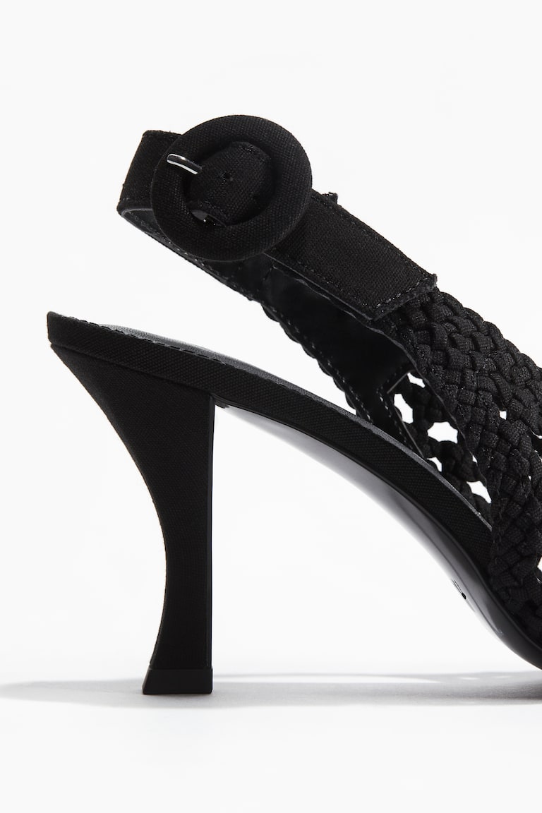 H&M Slingback In Tela Intrecciata - Crema - DONNA