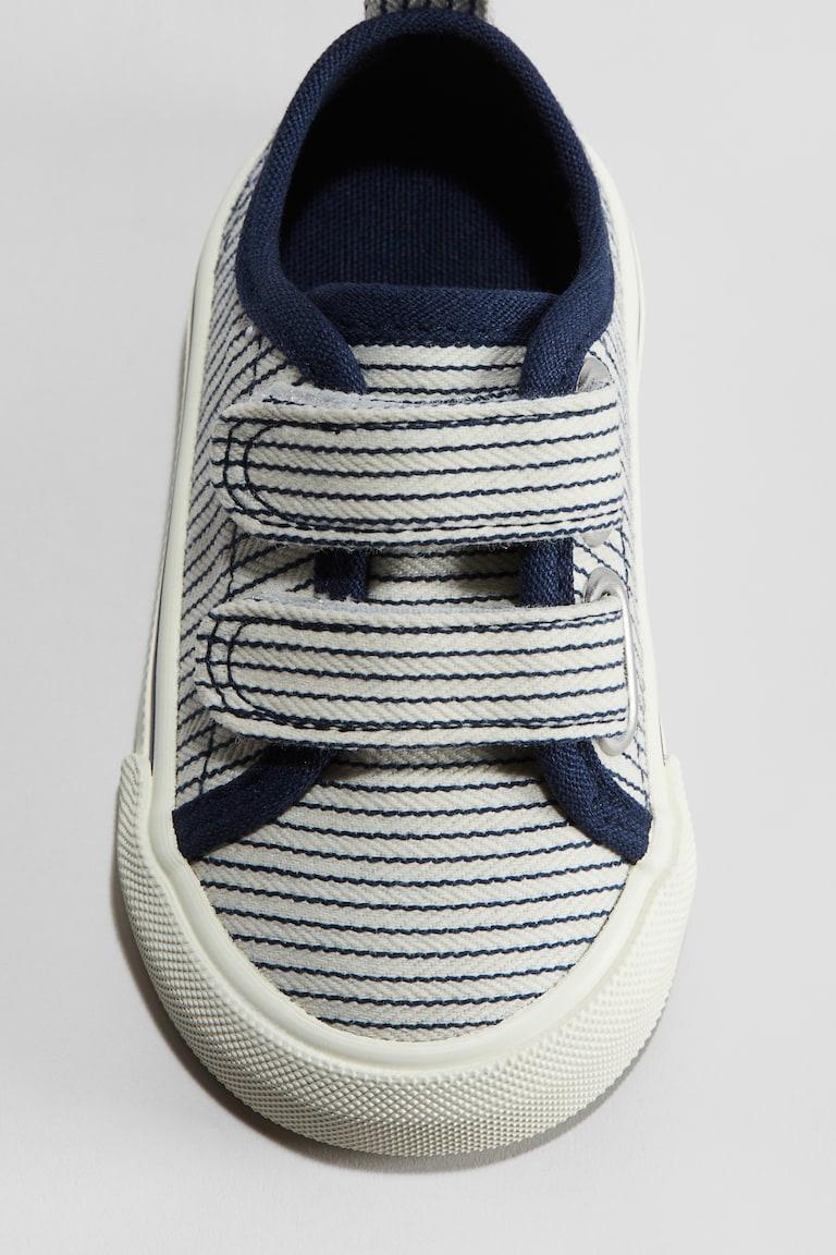 H&M Sneakers In Cotone - Bianco/righe - BAMBINO