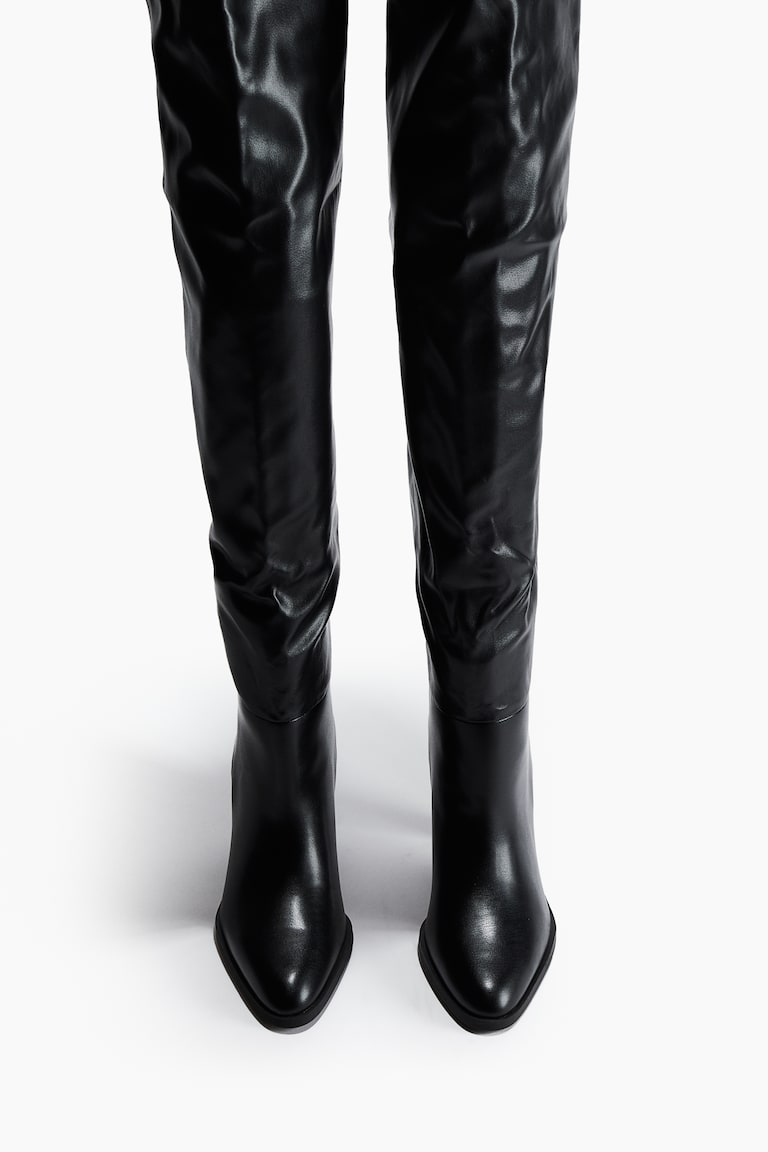 H&M Stivali Overknee - Dark Brown - DONNA