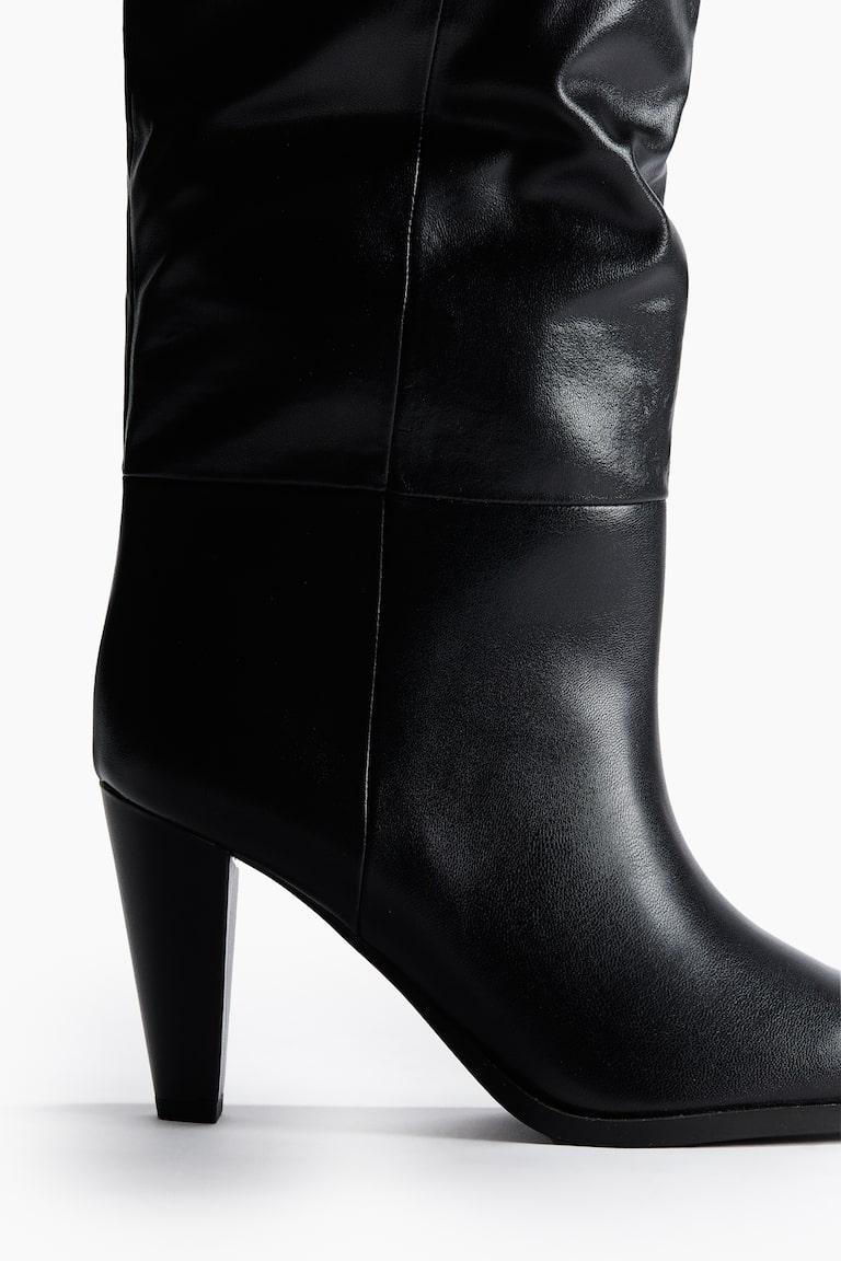 H&M Stivali Overknee - Nero - DONNA