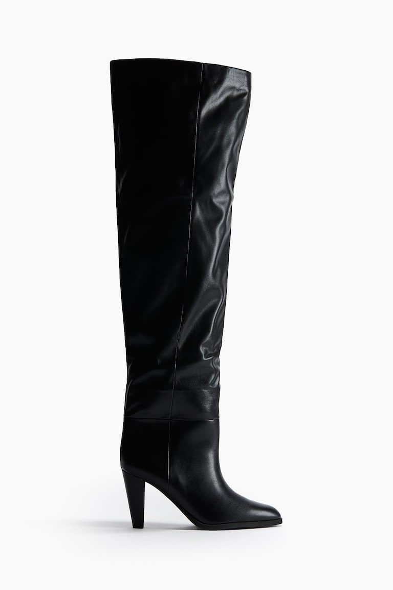 H&M Stivali overknee - Nero - DONNA