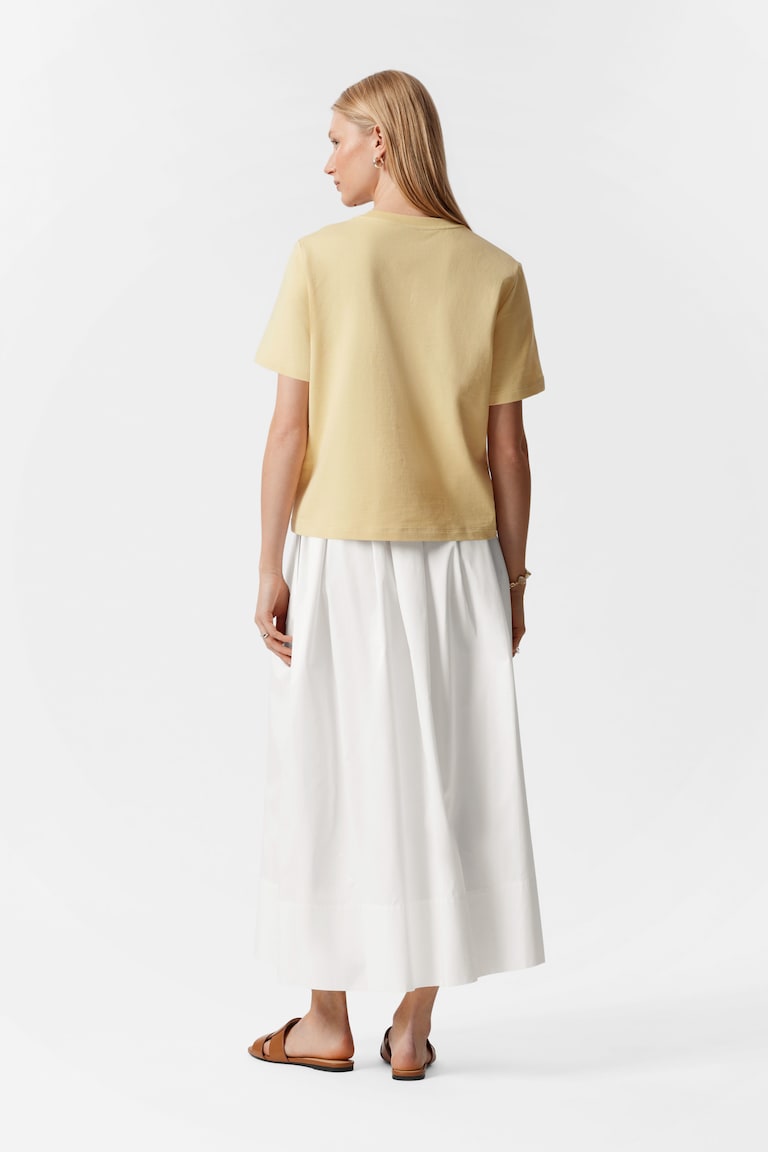 H&M T-shirt Con Applicazione Floreale - Giallo - DONNA