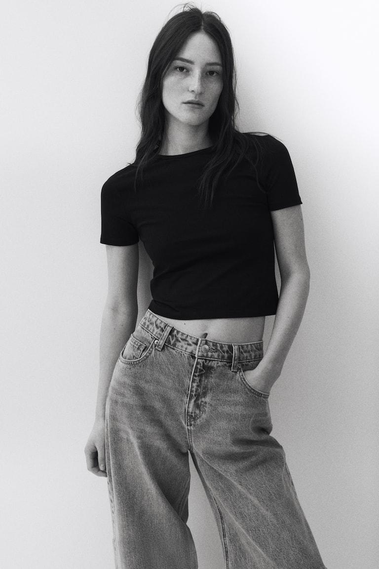 H&M T-shirt corta - Nero - DONNA