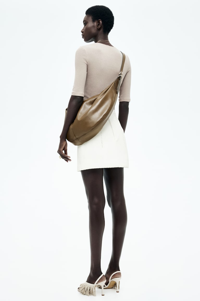 H&M T-shirt In Cotone Pima - Beige - DONNA