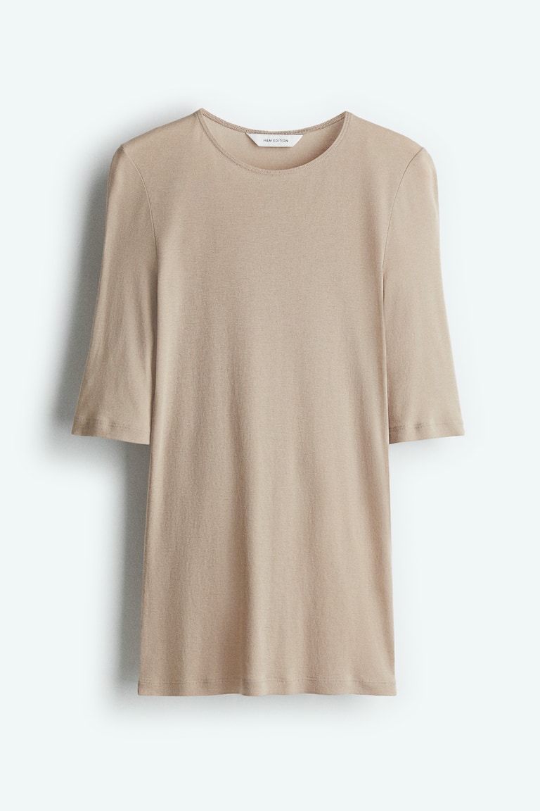 H&M T-shirt In Cotone Pima - Rosso Acceso - DONNA