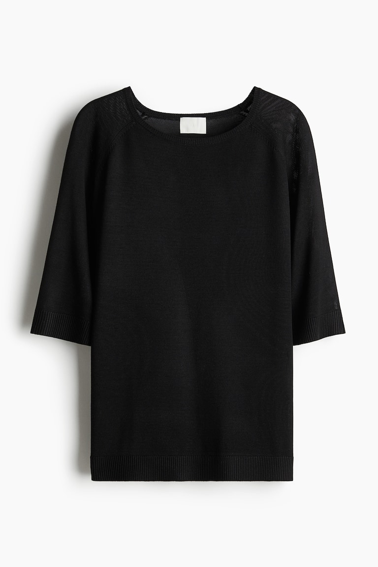 H&M T-shirt In Maglia - Crema - DONNA