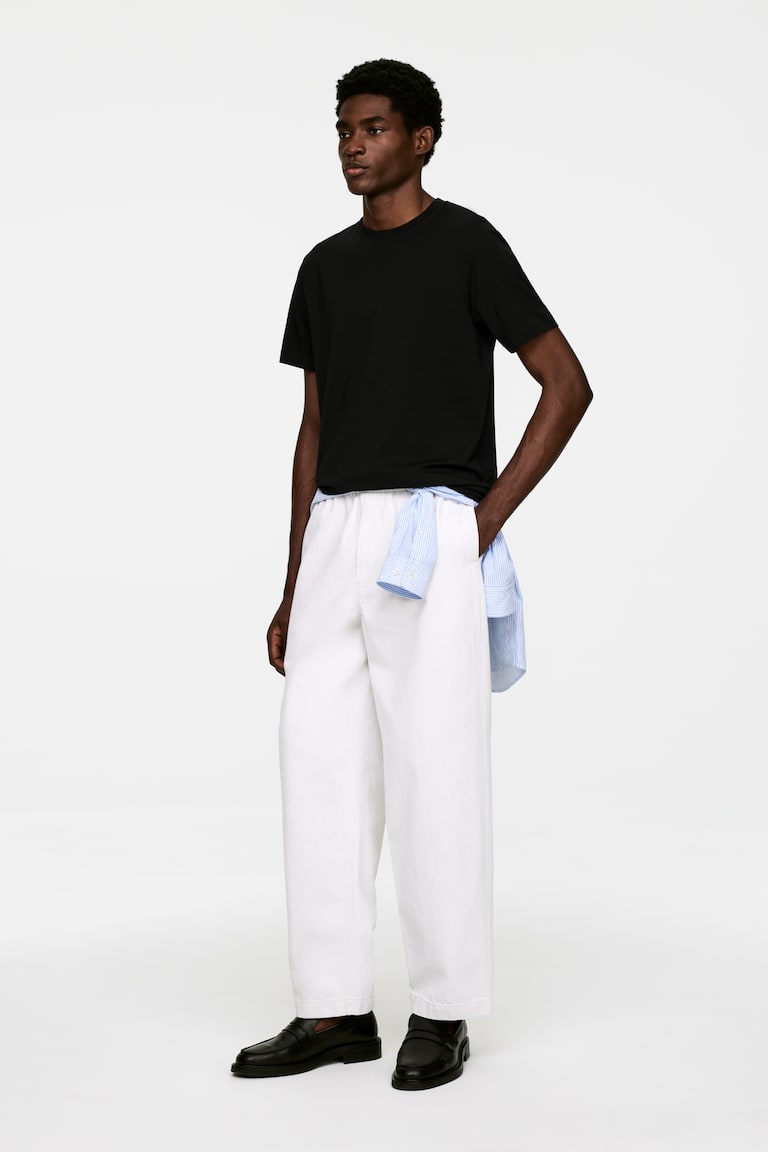 H&M T-shirt Leggera - Nero - UOMO