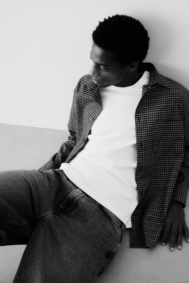 H&M T-shirt Loose Fit - Bianco - UOMO